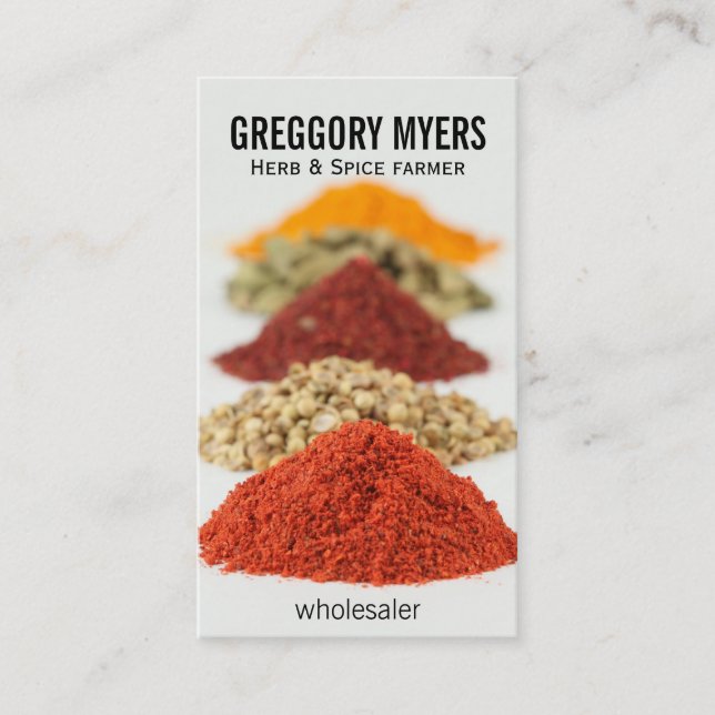 Herbs & Spices Business Card (Front)