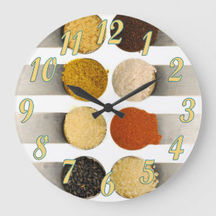 Herbs Spices & Powdered Ingredients Large Clock