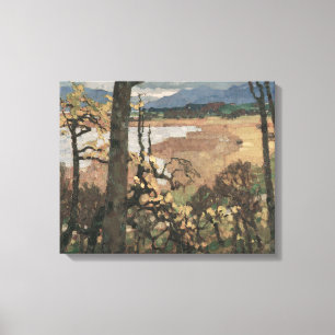 Herbst an Chiemsee Leo Putz Landscape Art Canvas Print