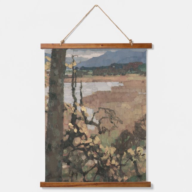 Herbst an Chiemsee | Leo Putz Landscape Art Hanging Tapestry (Front)
