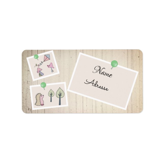 Herbstbild Pastell  Label (Front)