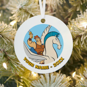 Hercule chevauchant Pegasus Ornement en métal
