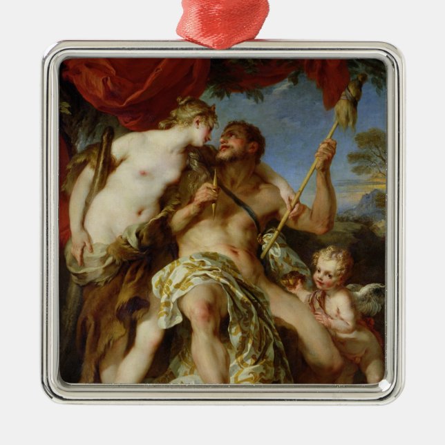 Hercules and Omphale, 1724 Metal Ornament (Front)