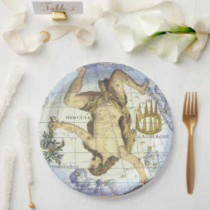 Hercules and The Crown by John Flamsteed  Paper Plate