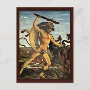 Hercules And The Hydra By Pollaiuolo Antonio Postcard