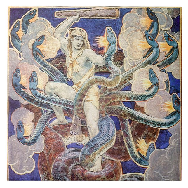 Hercules and the Hydra  Tile (Front)