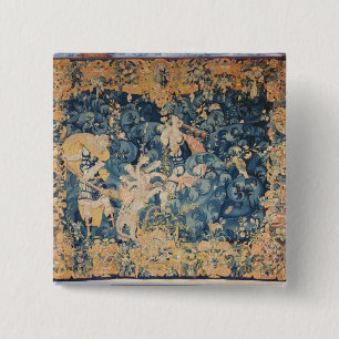 Hercules and the Lernaean Hydra 2 Inch Square Button