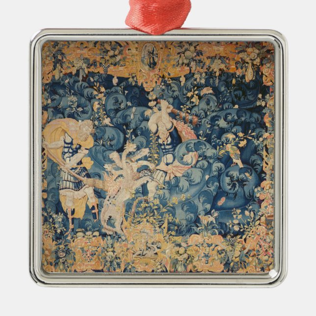 Hercules and the Lernaean Hydra Metal Ornament (Front)