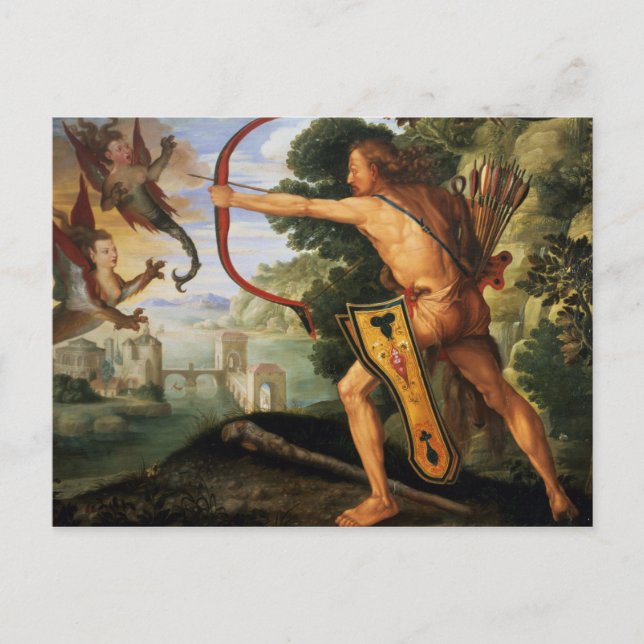Hercules and the Stymphalian birds, 1600 Postcard (Front)