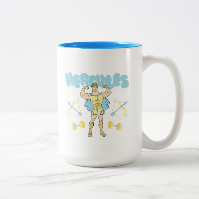 Hercules Arrows and Dumbbells Flex Two-Tone Coffee Mug (Right)