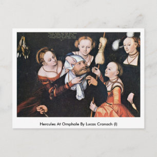 Hercules At Omphale By Lucas Cranach (I) Postcard