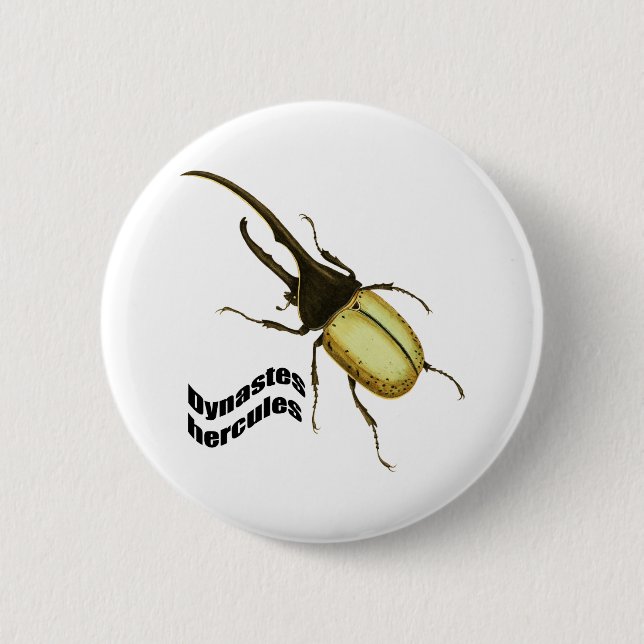Hercules Beetle 2 Inch Round Button (Front)