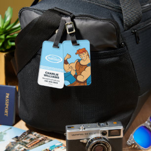 Hercules Bicep Flex Classic Round Sticker Luggage Tag