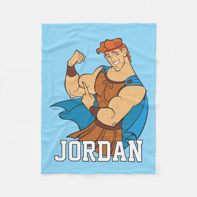 Hercules Bicep Flex Fleece Blanket (Front)