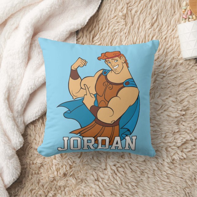 Hercules Bicep Flex Throw Pillow (Blanket)