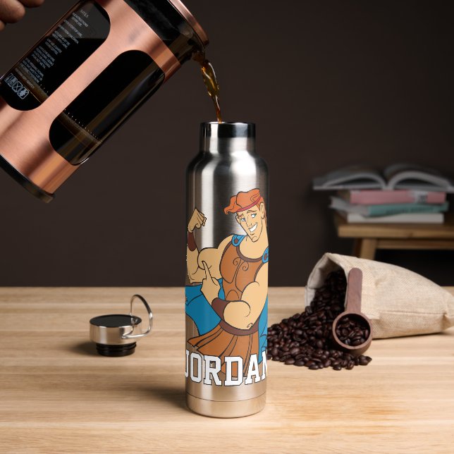 Hercules Bicep Flex Water Bottle (Coffee)