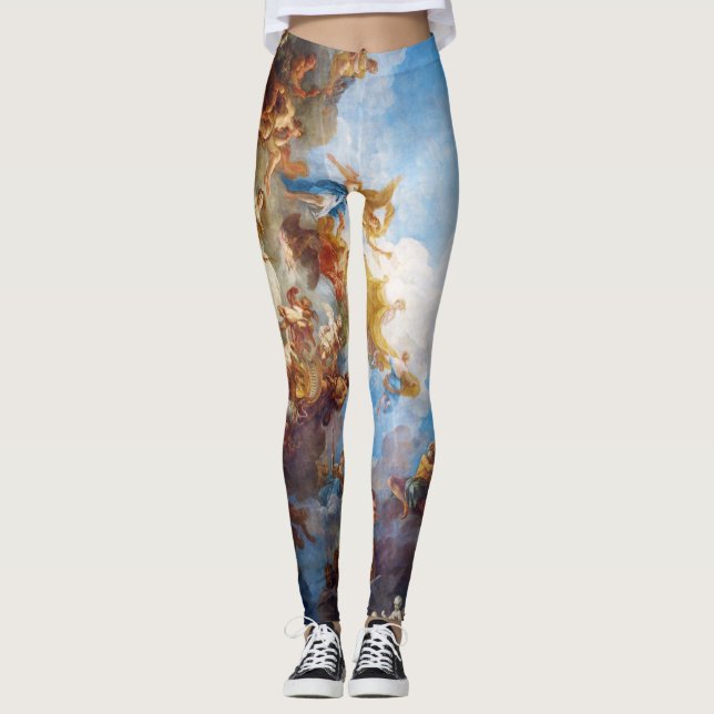 Hercules ceiling painting in Chateau de Versailles Leggings (Front)