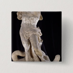 Hercules Fighting the Lernaean Hydra 2 Inch Square Button
