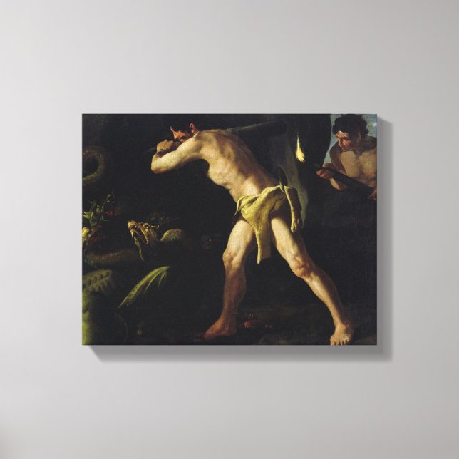 Hercules Fighting with the Lernaean Hydra Canvas Print (Front)