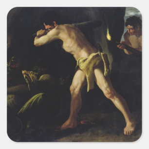 Hercules Fighting with the Lernaean Hydra Square Sticker