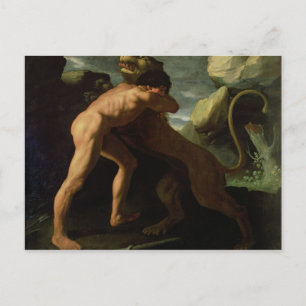 Hercules Fighting with the Nemean Lion Postcard