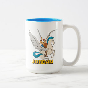 Hercules Riding Pegasus Two-Tone Coffee Mug