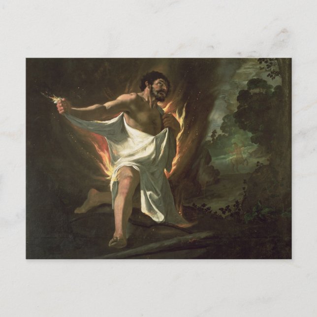 Hercules Tearing the Burning Robe, c.1634 Postcard (Front)