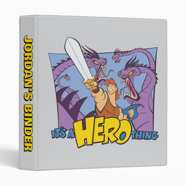 Hercules vs Hydra - It's a HERO Thing 3 Ring Binde Binder (Front/Spine)