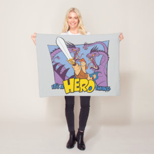 Hercules vs Hydra - It's a HERO Thing Fleece Blank