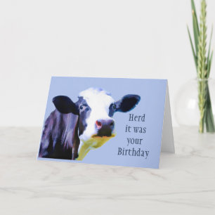 Herd it was your Birthday Hope it was Amoosing Fun Card