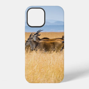 HERD OF ANTELOPES ON GRASS FIELD iPhone 12 CASE