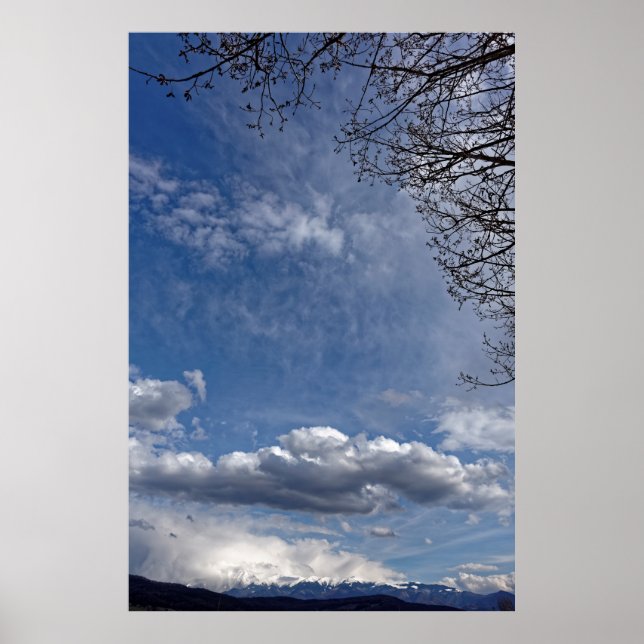 Herd of clouds over Fagaras Mountains Romania Poster (Front)