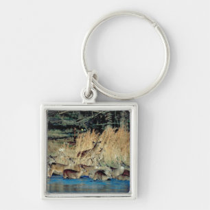 Herd of deer 2 keychain