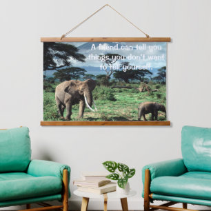 Herd of Elephants  Hanging Tapestry