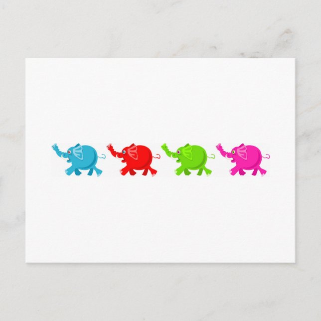 Herd of Elephants Postcard (Front)