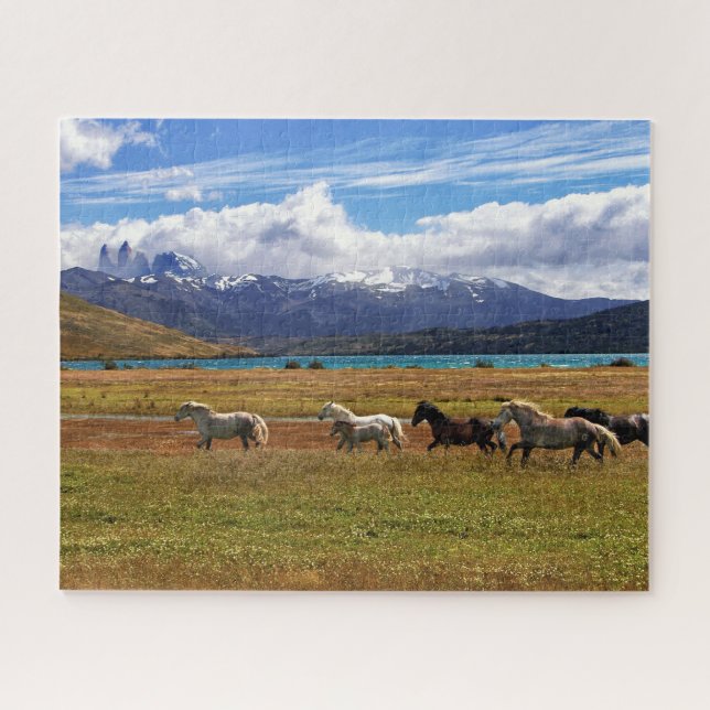 Herd of Horses Galloping puzzle (Horizontal)