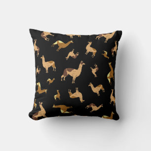 Herd of Llamas Design Throw Pillow