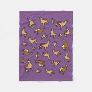 Herd of Llamas Fleece Blanket