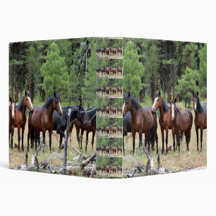 Herd of wild horses binder