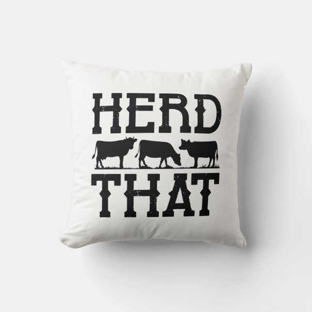 Herd That Throw Pillow (Front)
