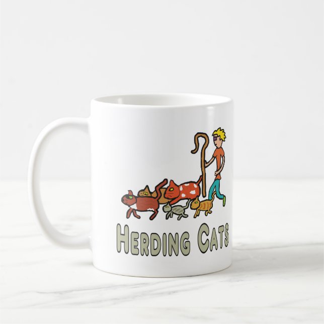 Herding Cats Coffee Mug (Left)