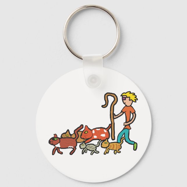 Herding Cats Keychain (Front)