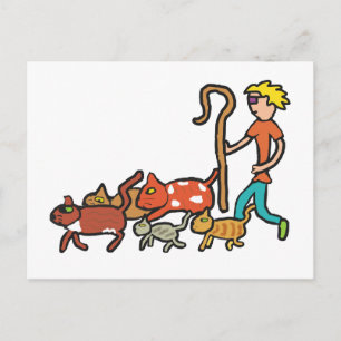 Herding Cats Postcard