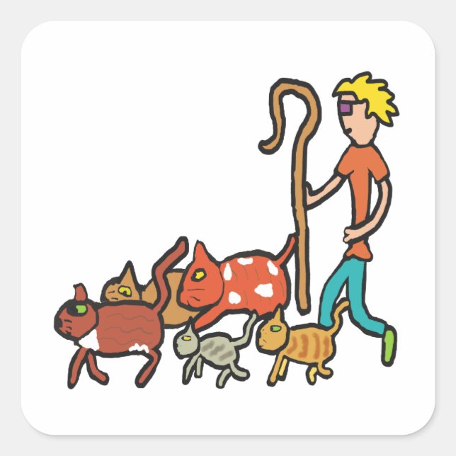 Herding Cats Square Sticker (Front)