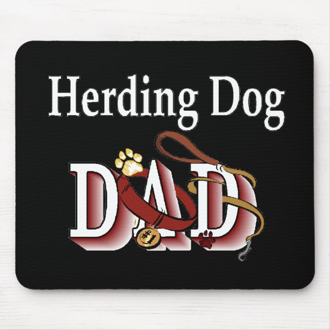 Herding Dog Dad Gifts Mouse Pad (Front)