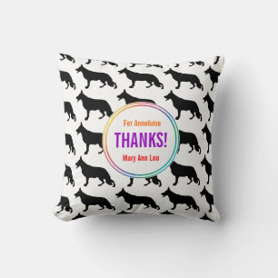 Herding Shepherd Dog pattern Throw Pillow
