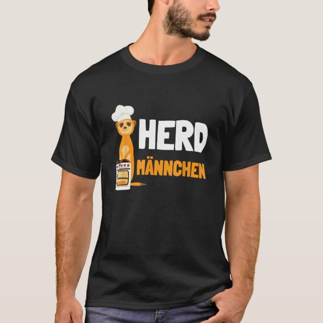 Herdmännchen I  Chef Herd Meerkat with Chef s Hat T-Shirt (Front)