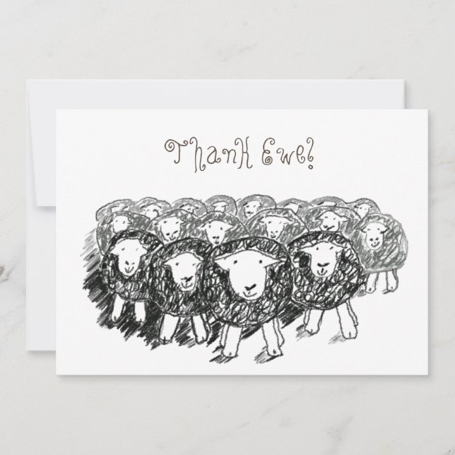 Herdwick Flock Carte de remerciements (Devant)