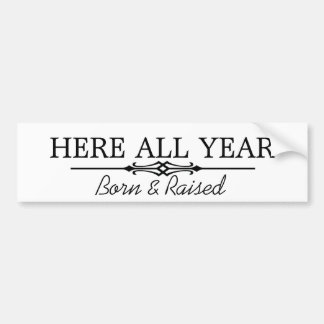 Here all year bumper sticker
