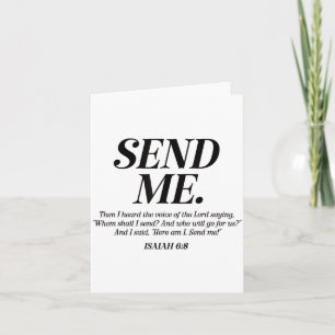 Here Am I Send Me Isaiah 6_8 Christian Bible Verse Card